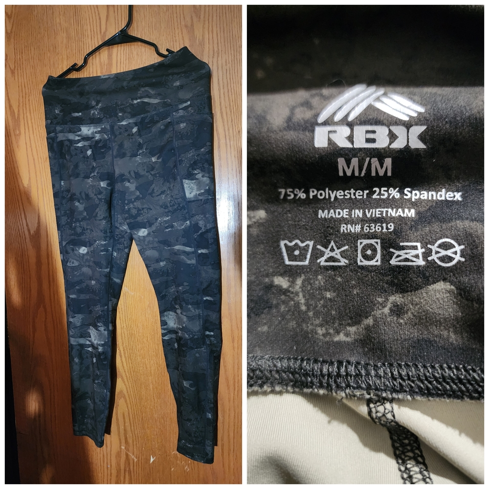 RBX Black and Gray Camouflage Leggings